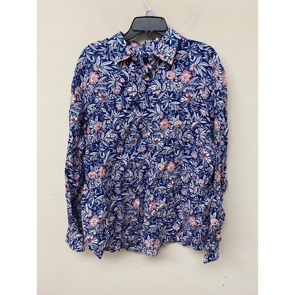 Club Room Mens Terra Regular Fit Floral Print Button Down Shirt Blue Size XL NWT - Picture 7 of 8